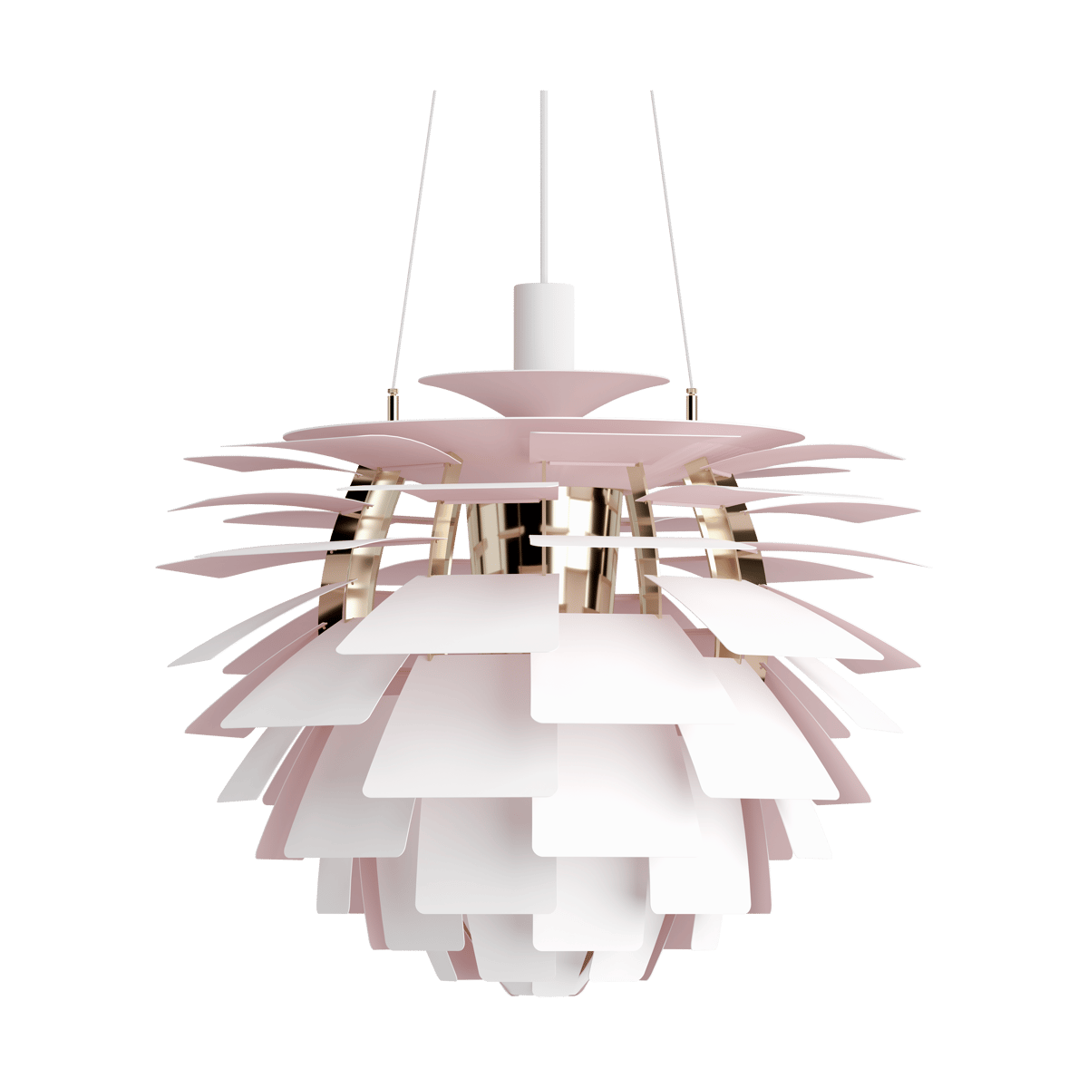 Louis Poulsen PH Artichoke Anniversary edition pendant lamp Matte white-pale rose Ø60 cm