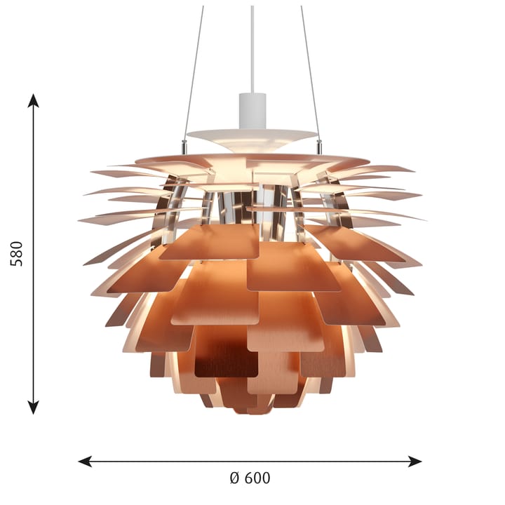 PH Artichoke pendant lamp Ø60 cm, Copper Louis Poulsen