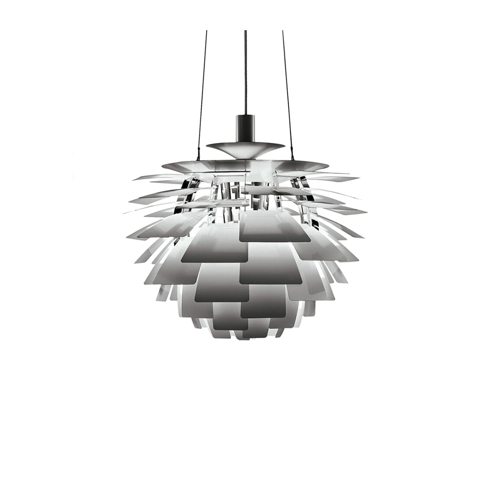 Louis Poulsen PH Artichoke pendant lamp Brushed steel, ø48, LED