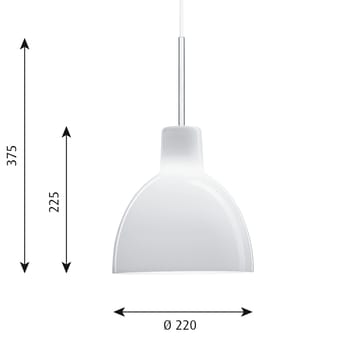 Toldbod 220 pendant lamp - White opal glass - Louis Poulsen