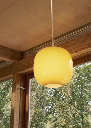 VL45 Radiohus pendant lamp Ø17.5 cm - Brass-amber glass - Louis Poulsen