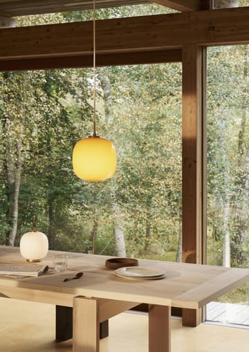 VL45 Radiohus pendant lamp Ø17.5 cm - Brass-amber glass - Louis Poulsen