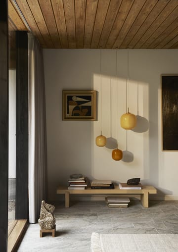 VL45 Radiohus pendant lamp Ø17.5 cm - Brass-amber glass - Louis Poulsen