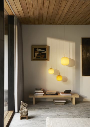 VL45 Radiohus pendant lamp Ø17.5 cm - Brass-amber glass - Louis Poulsen