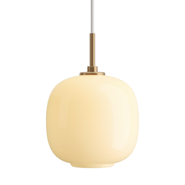 VL45 Radiohus pendant lamp Ø17.5 cm - Brass-pale yellow glass - Louis Poulsen