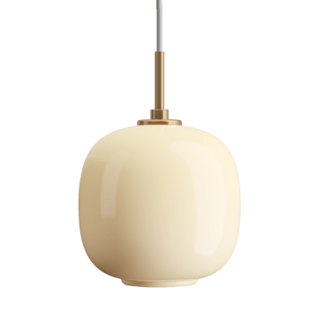 VL45 Radiohus pendant lamp Ø17.5 cm - Brass-pale yellow glass - Louis Poulsen