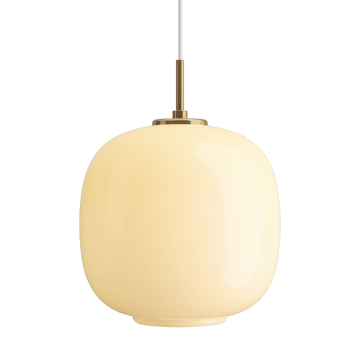 VL45 Radiohus pendant lamp Ø25 cm - Brass-pale yellow glass - Louis Poulsen