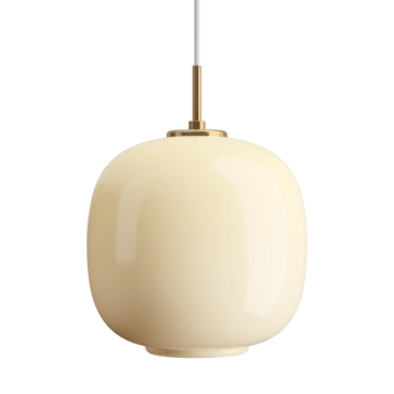 VL45 Radiohus pendant lamp Ø25 cm - Brass-pale yellow glass - Louis Poulsen