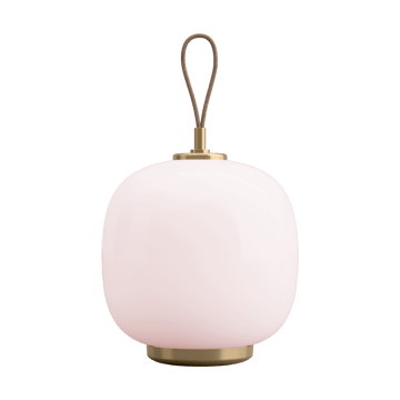 VL45 Radiohus portable lamp Ø17,5 cm - Brass-pale rose glass - Louis Poulsen