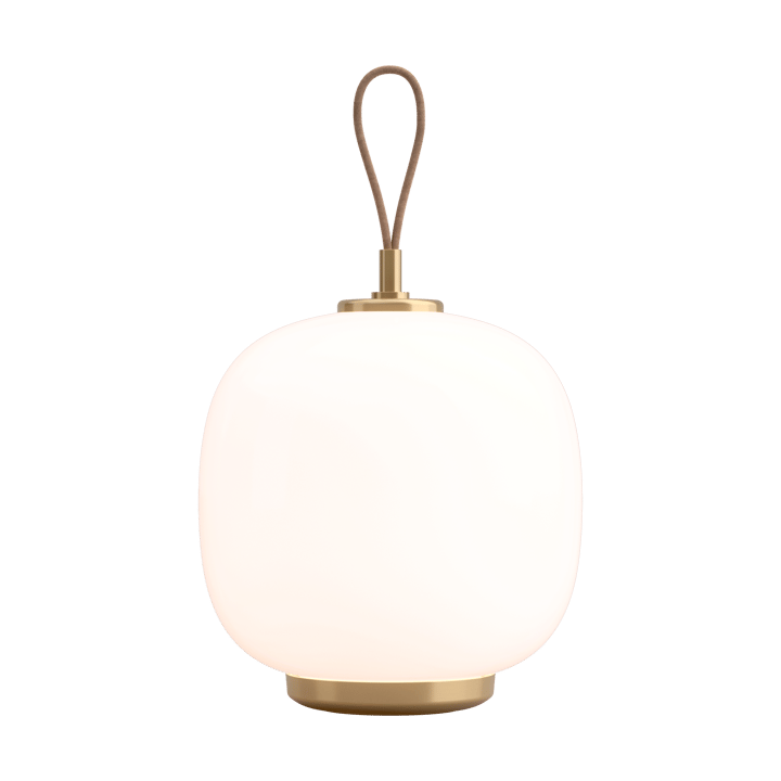 VL45 Radiohus portable lamp Ø17,5 cm, Brass-pale rose glass Louis Poulsen