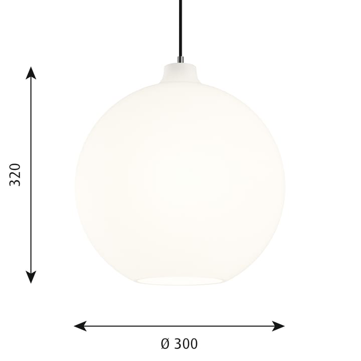 Wohlert pendant lamp Ø30 cm, White opal glass Louis Poulsen