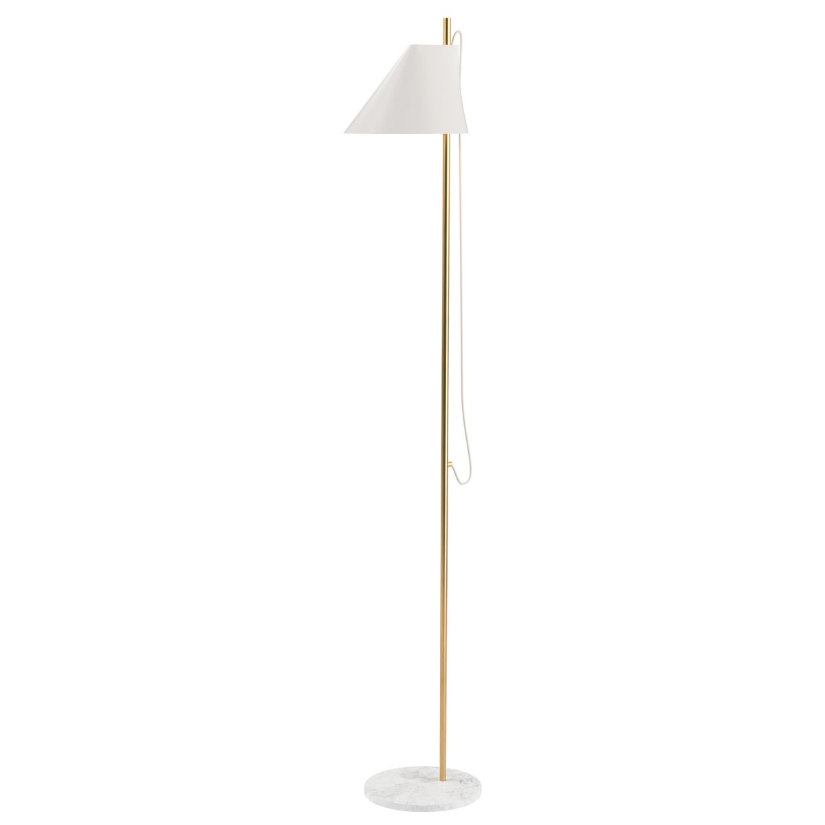 Louis Poulsen Yuh floor lamp White-brass