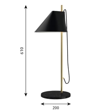 Yuh table lamp - Black-brass - Louis Poulsen