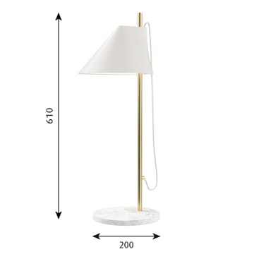 Yuh table lamp - White-brass - Louis Poulsen