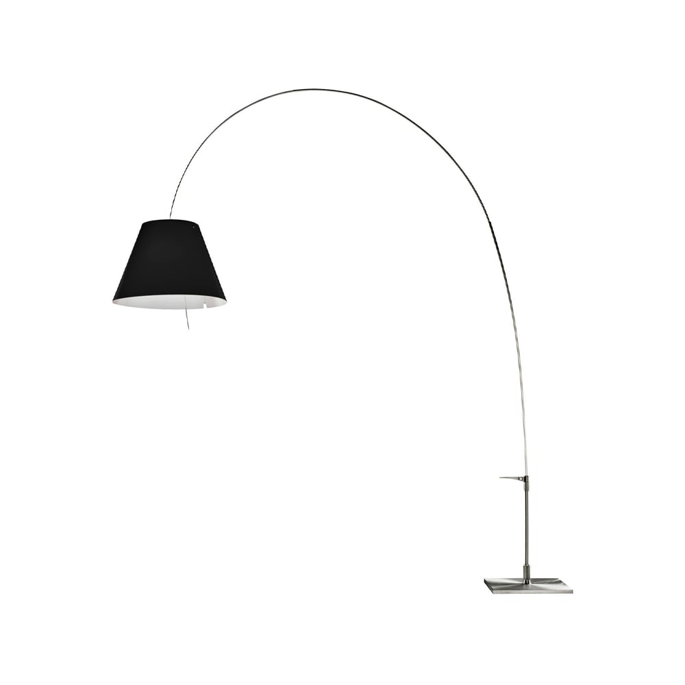 Luceplan Lady Costanza D13E d floor lamp Black shade, aluminium stand