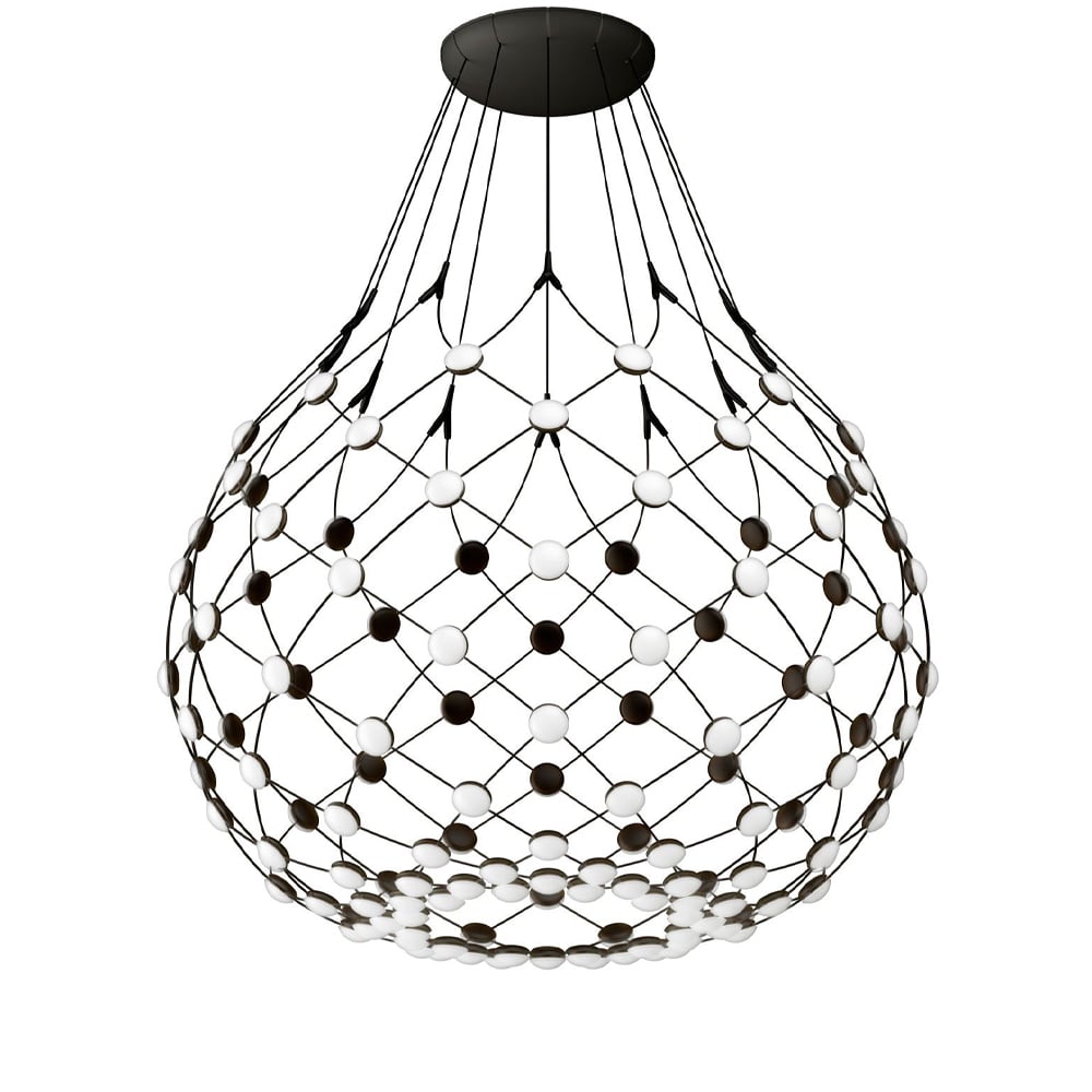 Luceplan Mesh ceiling lamp Black, large