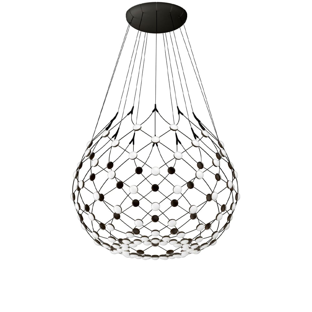 Luceplan Mesh Wireless ceiling lamp Black, medium