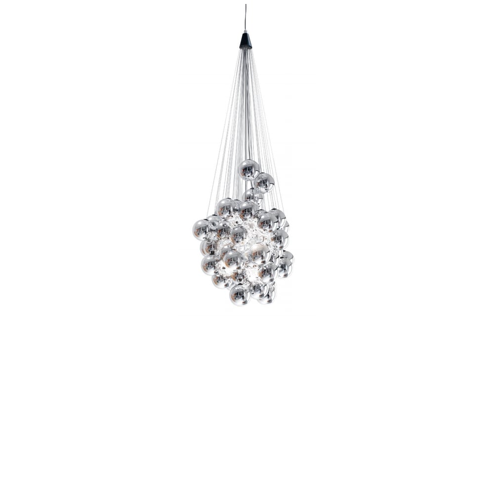 Luceplan Stochastic pendant lamp Metallised, 48 spheres