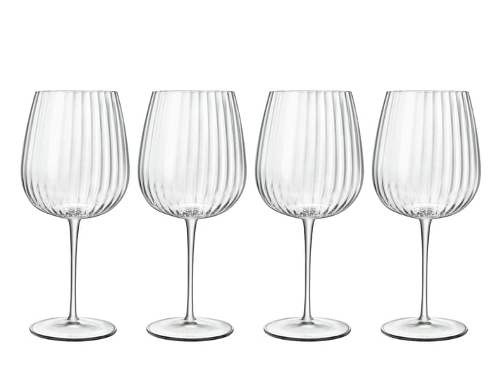 Gin & tonic glasses burgundy optica 4-pack - 75 cl - Luigi Bormioli