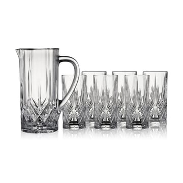 Melodia pot and highball glass 7 pieces - Crystal - Lyngby Glas