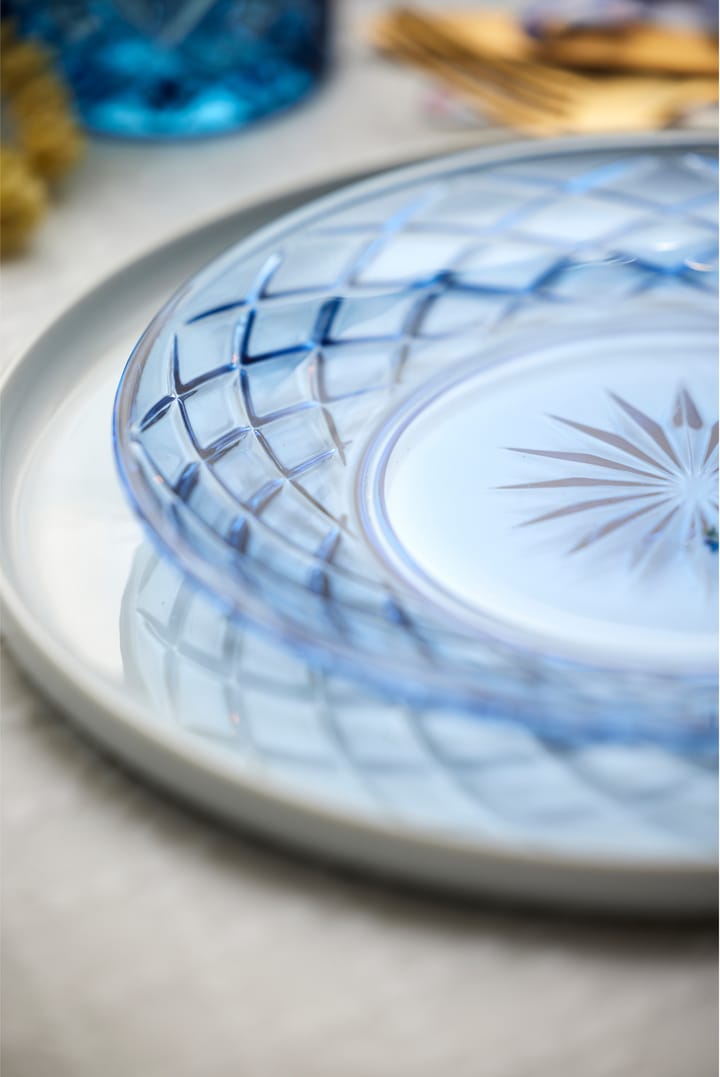 Sorrento plate Ø21 cm 4-pack - Blue - Lyngby Glas