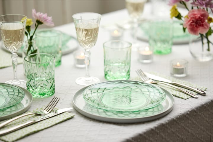 Sorrento plate Ø21 cm 4-pack - Green - Lyngby Glas