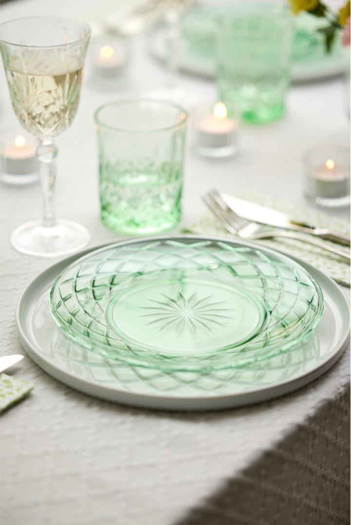 Sorrento plate Ø21 cm 4-pack - Green - Lyngby Glas