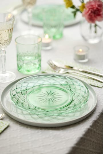 Sorrento plate Ø21 cm 4-pack - Green - Lyngby Glas