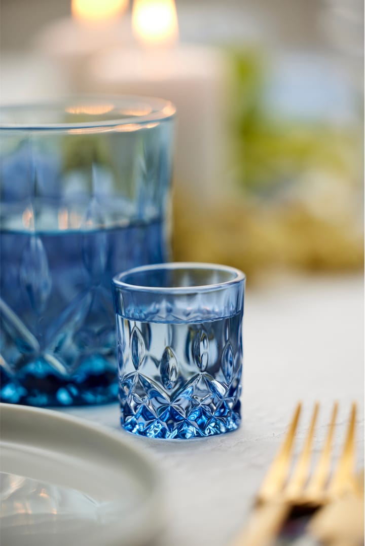 Sorrento shot glasses 4 cl 4-pack - Blue - Lyngby Glas