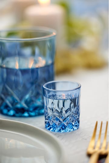 Sorrento shot glasses 4 cl 4-pack - Blue - Lyngby Glas