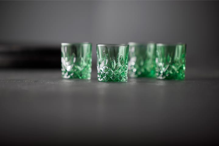 Sorrento shot glasses 4 cl 4-pack, Green Lyngby Glas