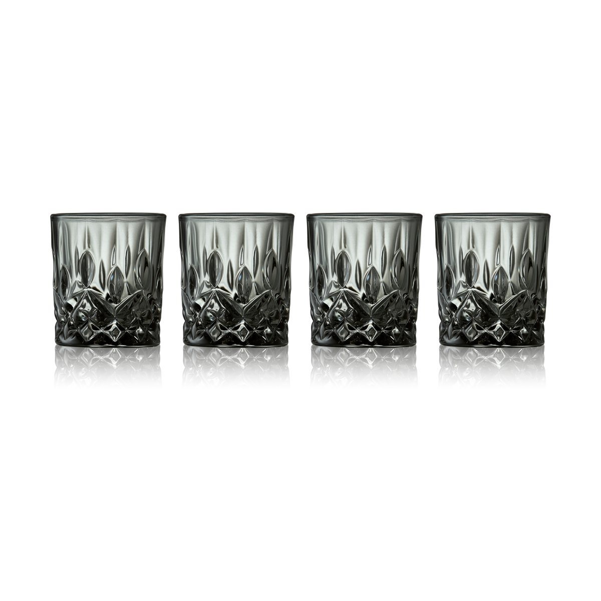 Lyngby Glas Sorrento shot glasses 4 cl 4-pack Smoke