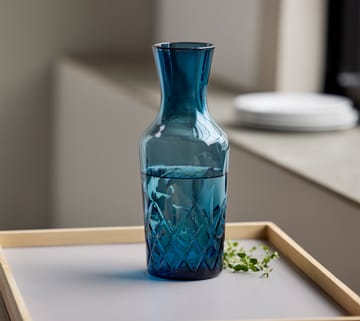 Sorrento water carafe 1 liter - Blue - Lyngby Glas