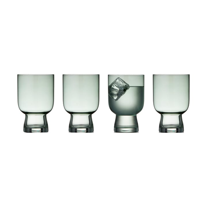 Sorrento water glass 30 cl 4-pack, Green Lyngby Glas