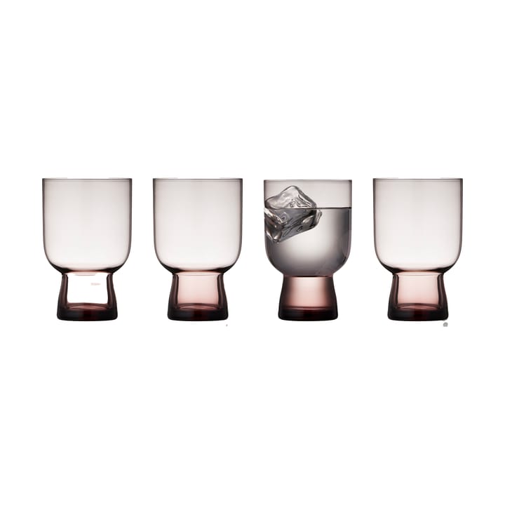 Sorrento water glass 30 cl 4-pack - Pink - Lyngby Glas