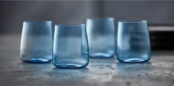 Zero water glass 42 cl 4-pack - Blue - Lyngby Glas