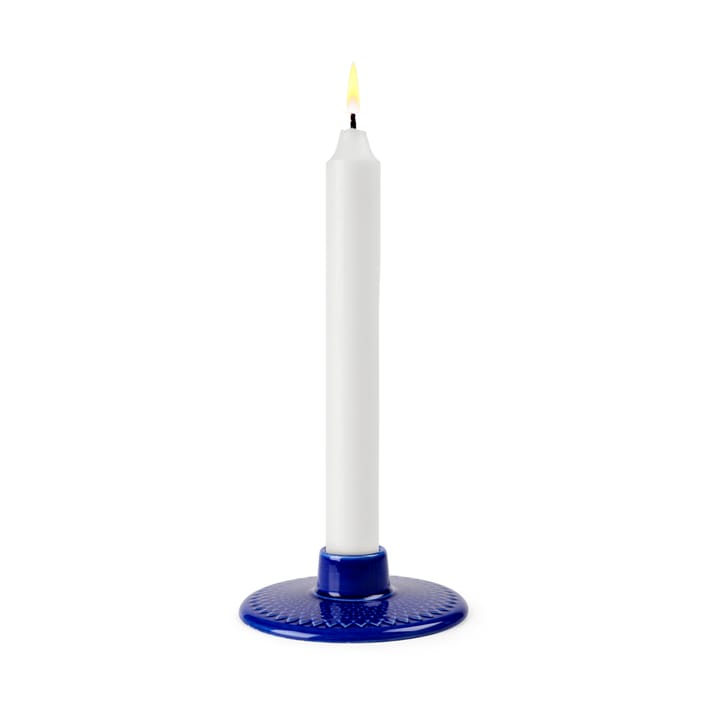 Rhombe candle holder 3 cm - Dark blue - Lyngby Porcelæn