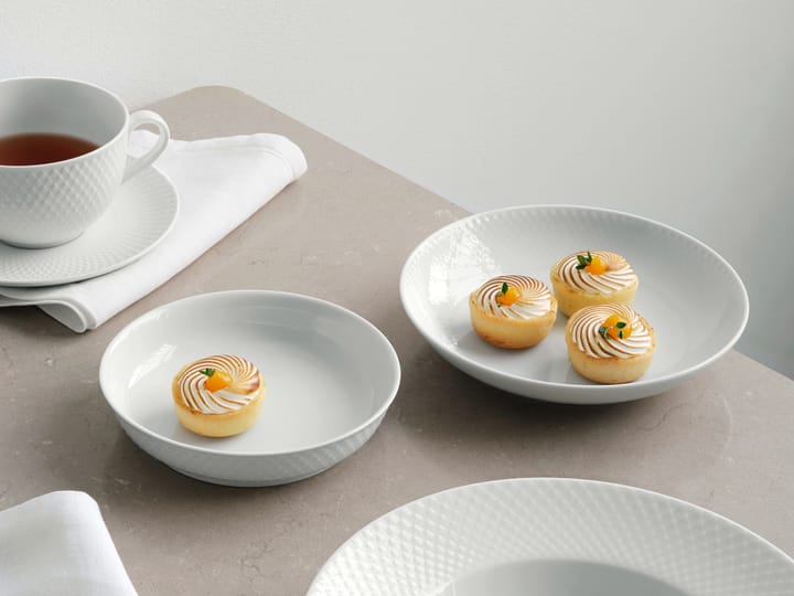 Rhombe dessert plate Ø16 cm, White Lyngby Porcelæn