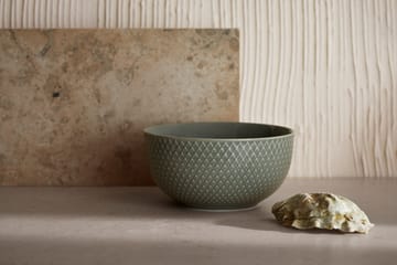 Rhombe Earth Bowl Ø13 cm - Moss - Lyngby Porcelæn