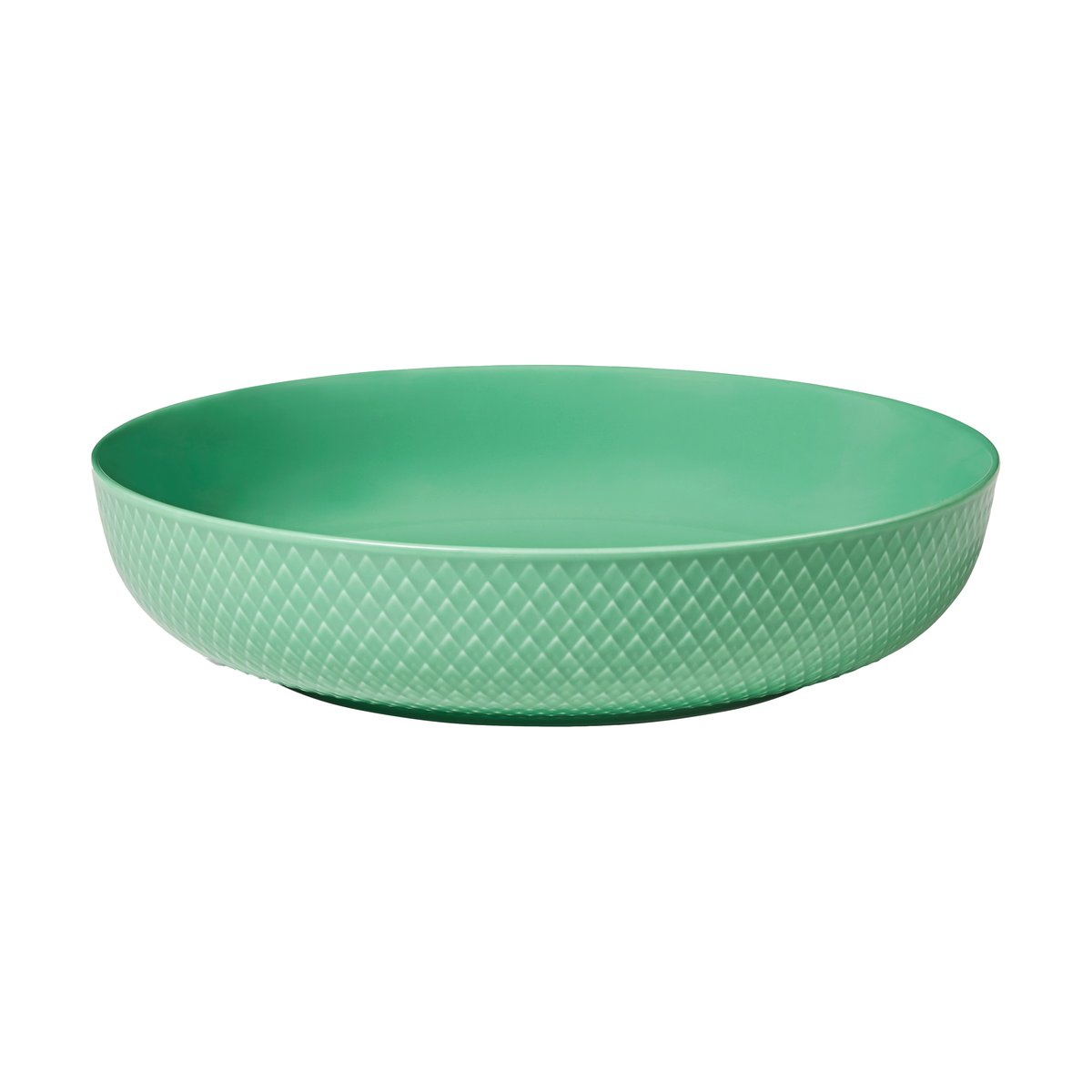 Lyngby Porcelæn Rhombe serving bowl Ø28 cm Green | Scandinavian Design | Serving platters & dishes | Green