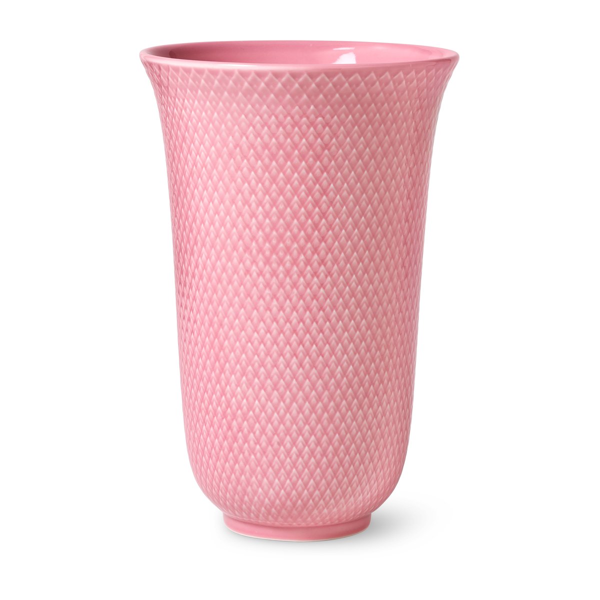 Lyngby Porcelæn Rhombe vase 20 cm Pink | Scandinavian Design | Vases | Pink