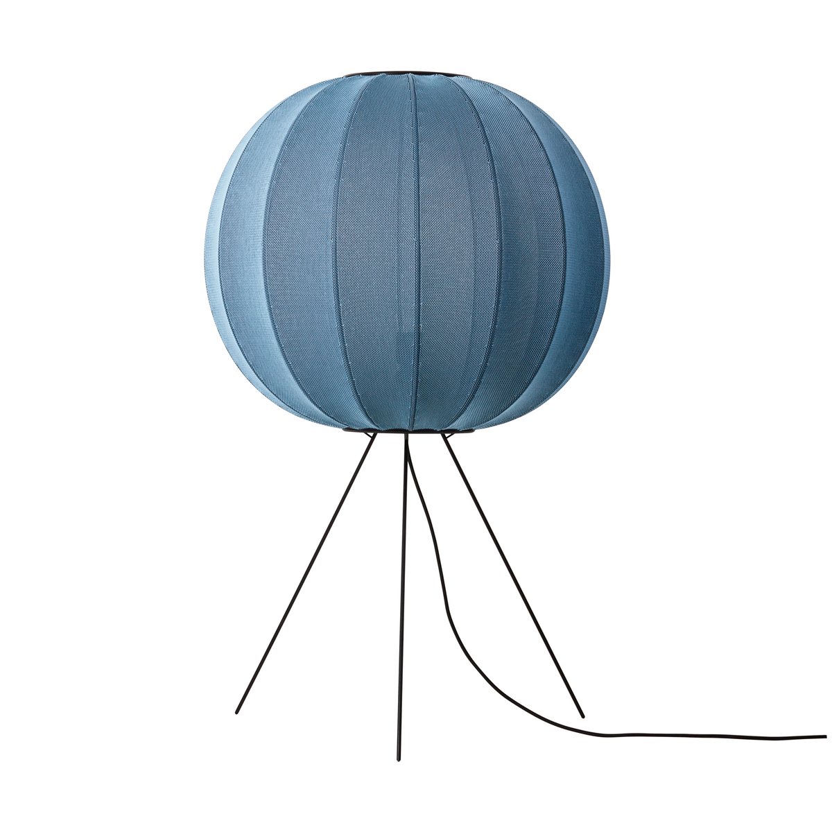 Made By Hand Knit-Wit 60 Round Medium floor lamp Blue stone