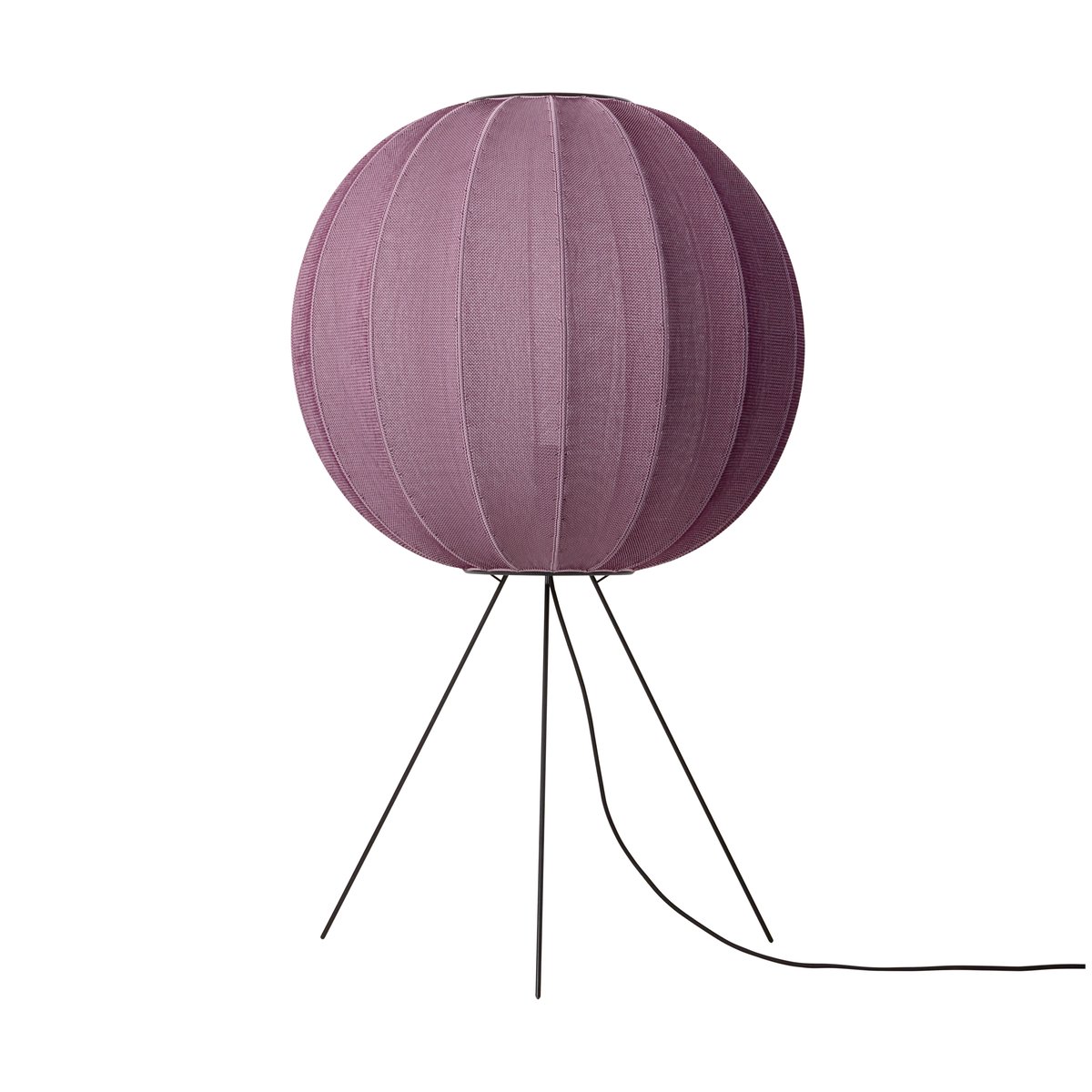 Made By Hand Knit-Wit 60 Round Medium floor lamp Burgundy