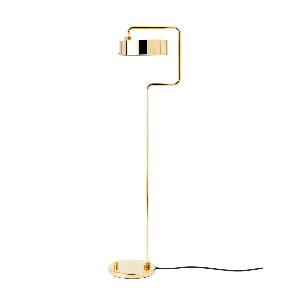 Made By Hand Petite Machine floor lamp Polished brass