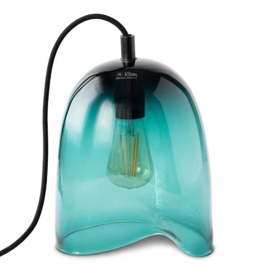 Magnor Clamp glass lamp medium 28x20 cm Turquoise