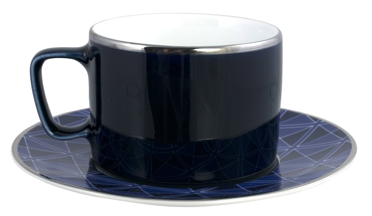 Magnor Tokyo Origami saucer for cup Ø15 cm Blue | Scandinavian Design | Coffee cups | Blue