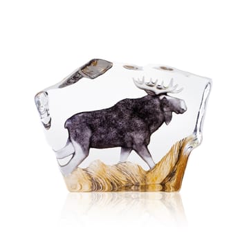 Elk glass sculpture - 12x16,5 cm - Målerås Glasbruk