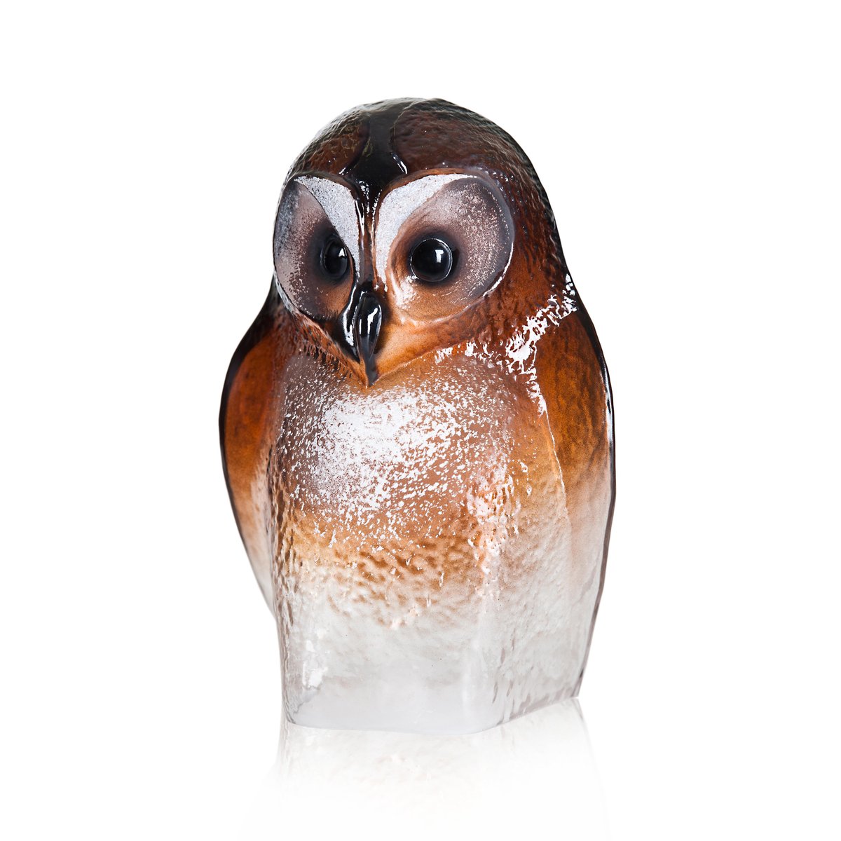 Målerås Glasbruk Safari Owl glass sculpture Large