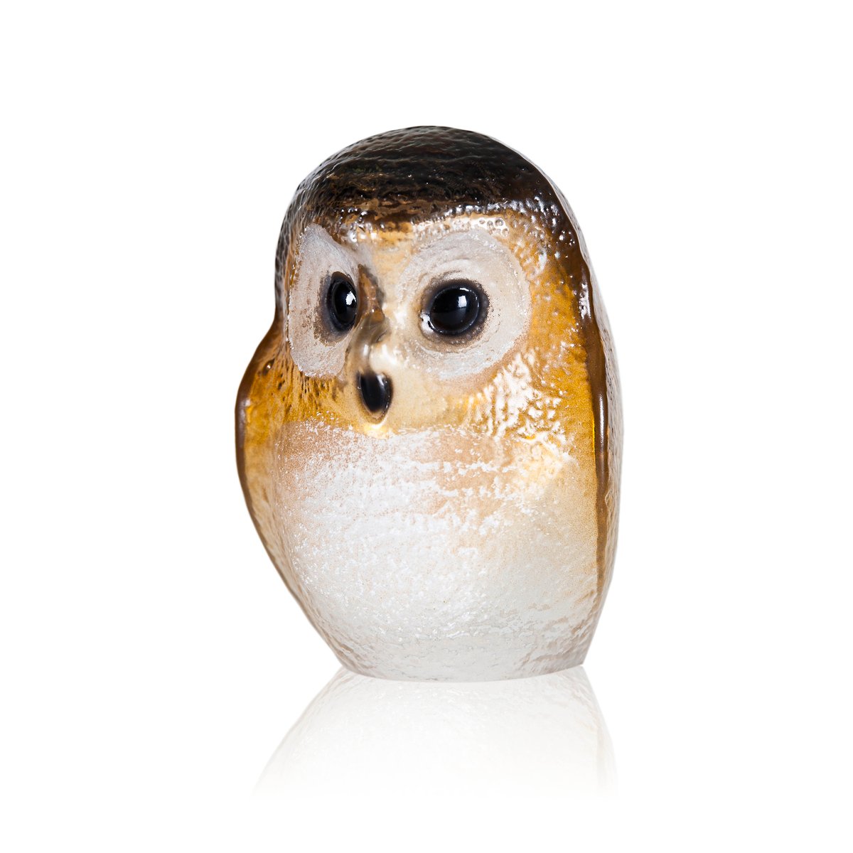 Målerås Glasbruk Safari Owl glass sculpture Small