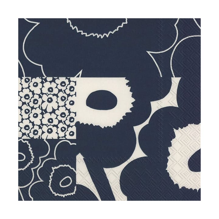 Collage napkin 33x33 cm 20-pack - Dark Blue - Marimekko